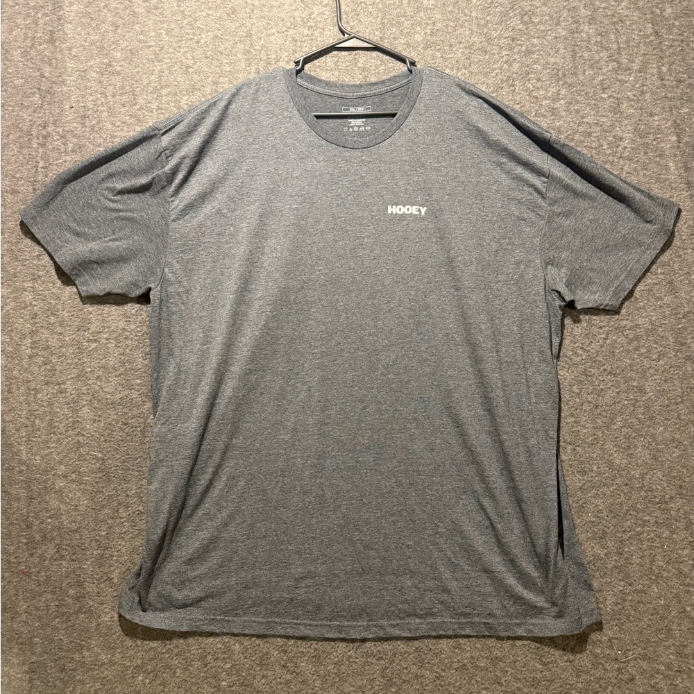 Hooey Tee Shirt Mens 3XL heathered gray blue Graphic Soft Rodeo Western Farm NWT - Picture 2 of 9